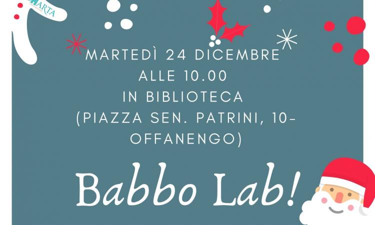 locandina del laboratori natalizio babbo lab