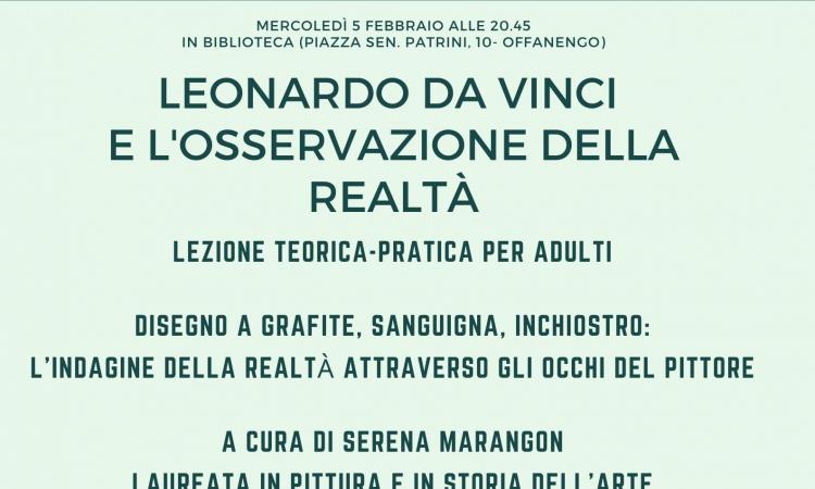 Locandina dell'iniziativa su leonardo da vinci