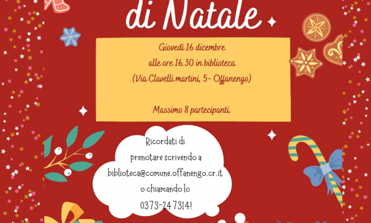 locandina della lettura animata la storia di natale