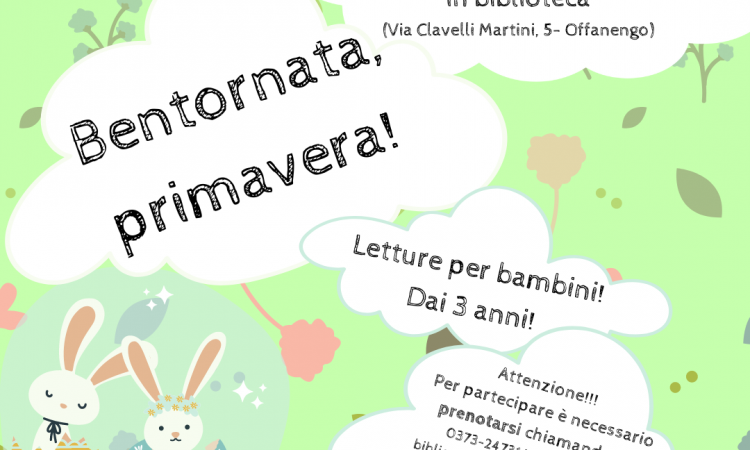 Locandina delle letture animate in biblioteca 