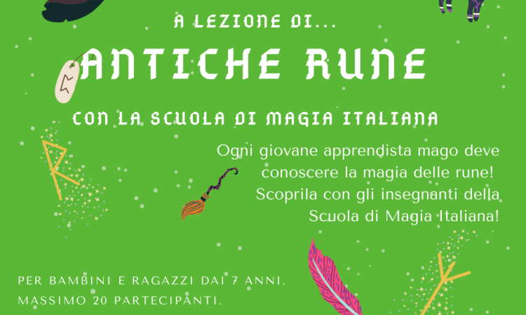 locandina del laboratorio antiche rune