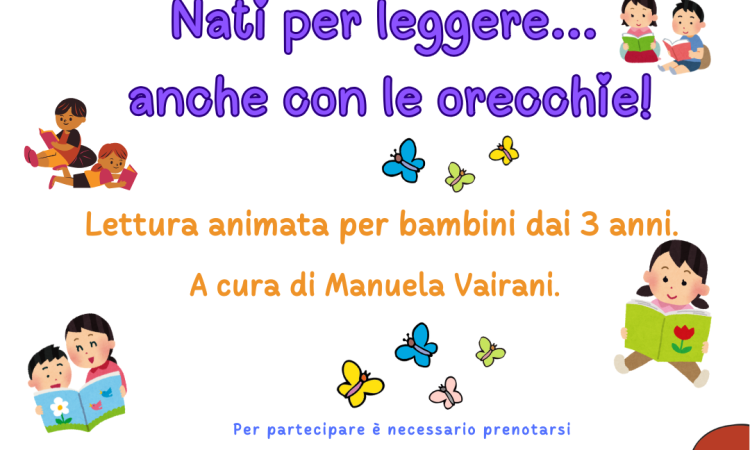 locandina della lettiura animata nati per leggere anche con le orecchie