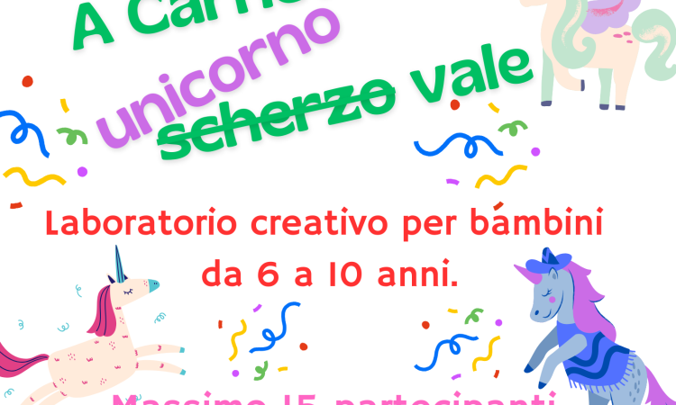locandina del laboratorio di carnevale