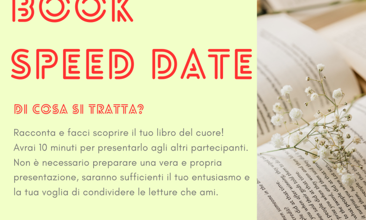 locandina dell'iniziativa book speed date