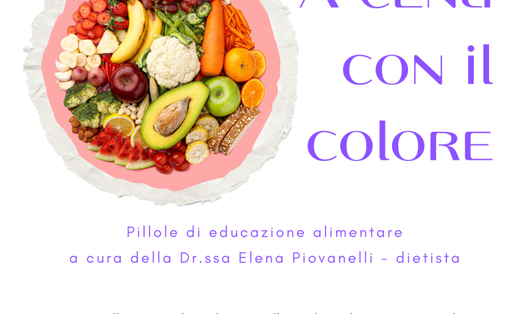 locandina della serata a cena con il colore
