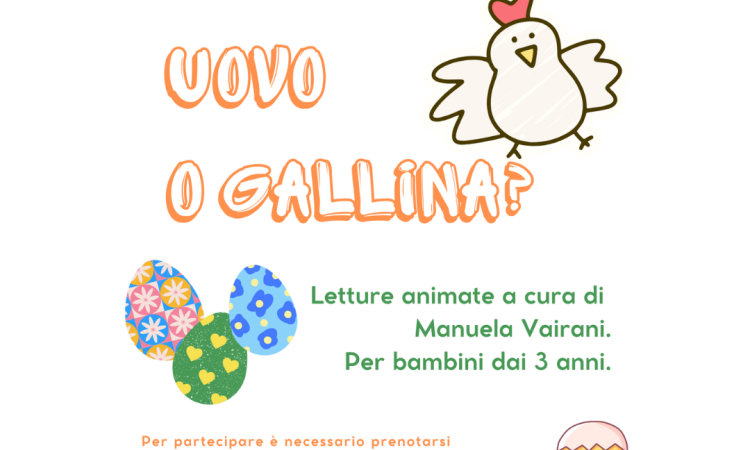 locandina delle letture uovo o gallina