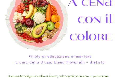 locandina della serata a cena con il colore